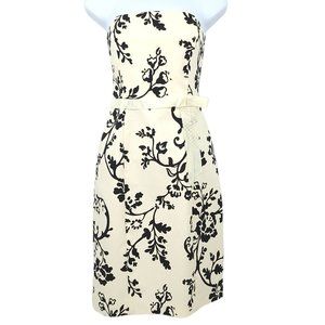 Laundry By Shelli Segal Cocktail Dress Womens Size 2 Cream Black USA Made NEW